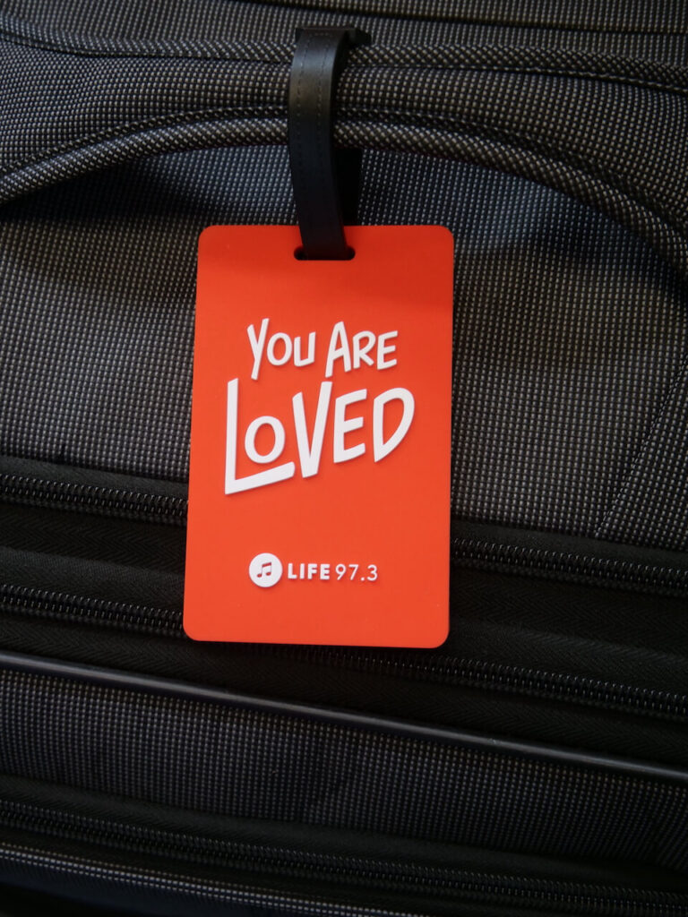 You are loved luggage tag