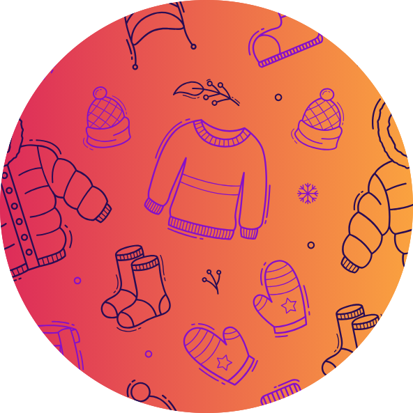 Winter clothes icon